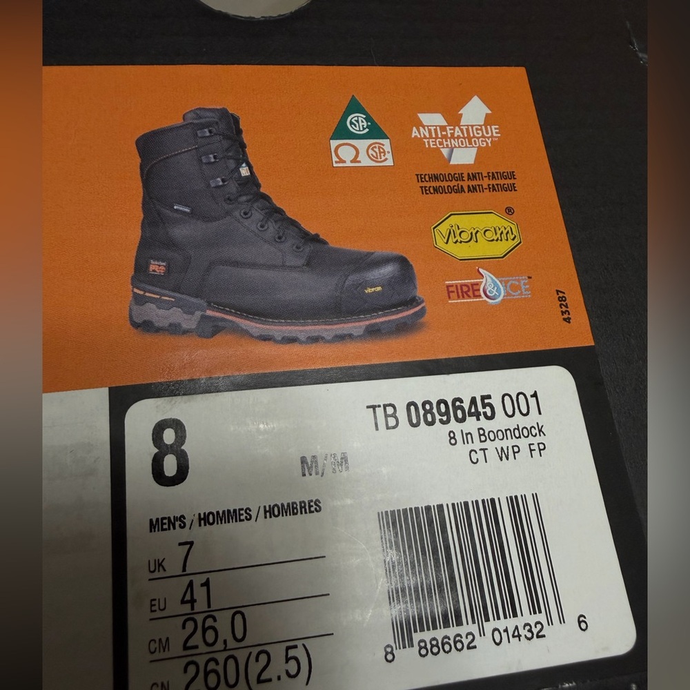 NEW! $200 Timberland Pro Men's Boondock 8" Composite Toe Waterproof Work Boot 8 - Picture 13 of 15